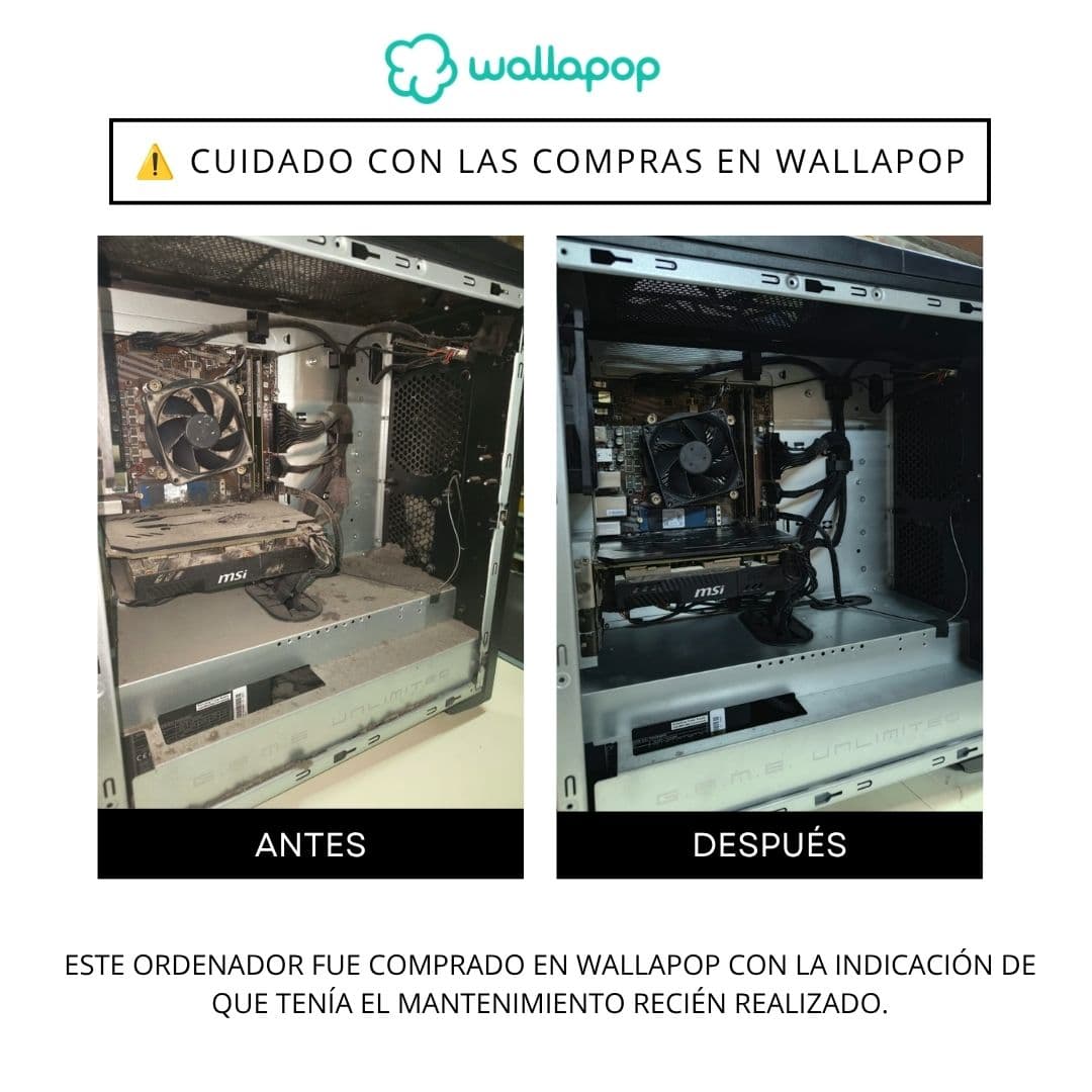 Antes y después de limpieza integral en torre de PC Gamer